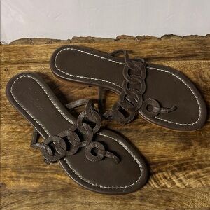 Boden Brown Leather Sandals.